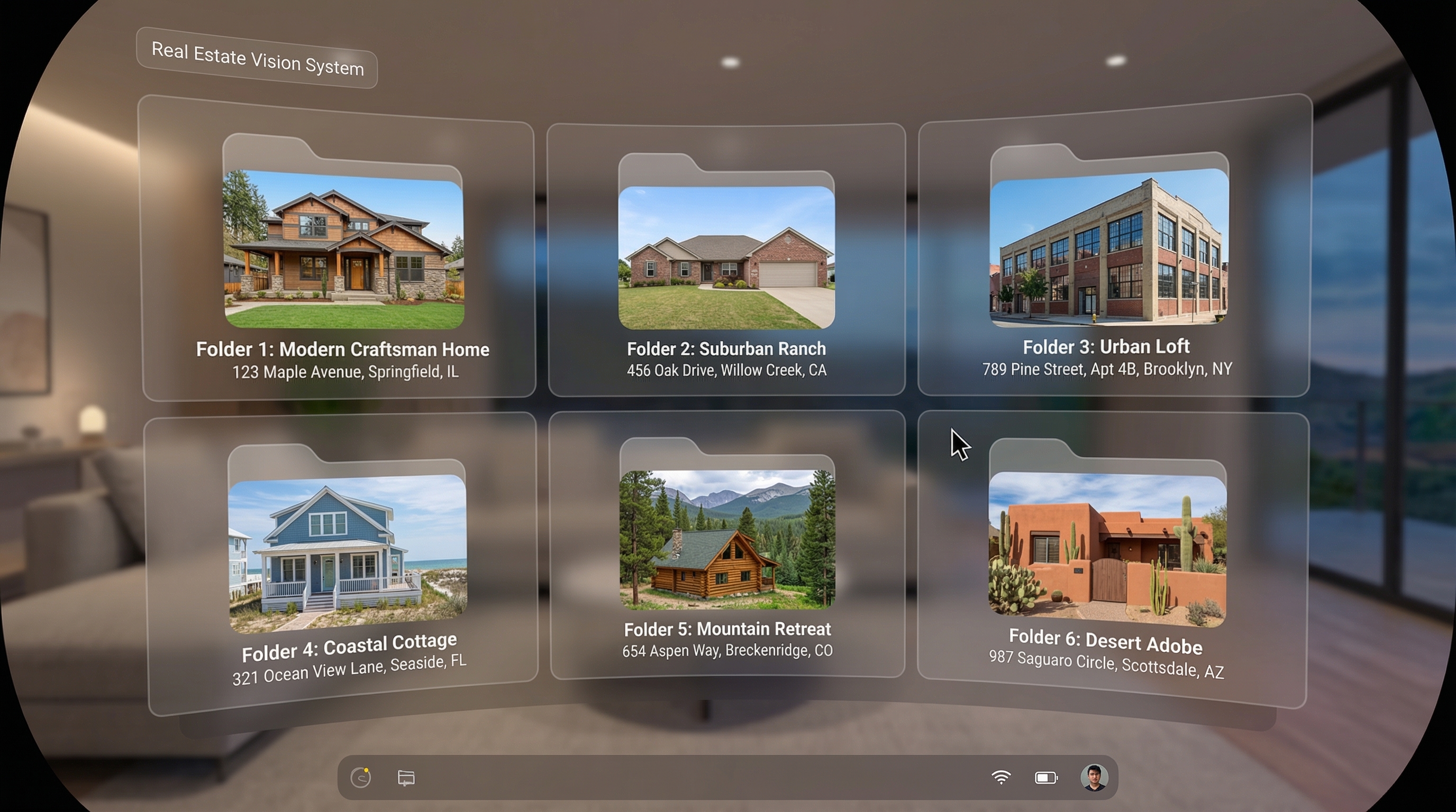 VR home library showcase